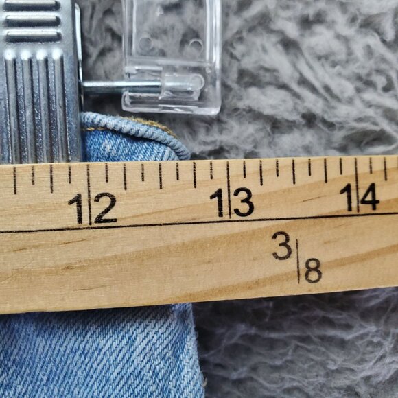 Levis Jeans Womens 24 Blue 501 Premium Big E Straight Ankle Stretch Denim - Picture 11 of 16